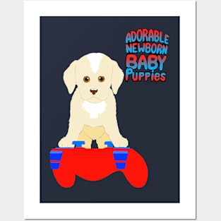 Adorable Newborn Baby Puppies Posters and Art